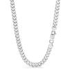 Dankadi Collana Cubana Fina Larghezza 3MM 4MM 5MM in 925 Argento Sterling, Catena Cubana Maglia Fine Rock Punk Hip Pop Miami Gioiello Regalo Festa Anniversario per Uomo Donna, 22, Argento sterling
