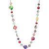 FULU AUTUMN Collana lunga di perle in pietra per le donne collana a catena in argento con cristalli di conchiglia gioielli di moda regalo di Natale per la mamma, Perla Cristallo, Perla