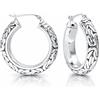LeCalla Sterling Silver Jewelry bizantina Inspired Clicca-Top Hoop orecchini per le donne
