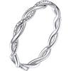 Bestyle Anelli in Argento Donna Anello Intrecciati in Argento Donna 925 Anelli Coppia Argento 925 2,8mm Misura 20