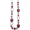 FULU AUTUMN Collana di perle lunga in argento - Collana boheme con cristalli e perle in pietra naturale, gioielli fantasia, idea regalo per la festa della mamma, 88 cm, Pietra Cristallo, Senza Gemme