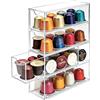 MJFENDAI Cassetto per capsule, porta capsule di caffè trasparente, 24,7 x 17,6 x 6,6 cm, in acrilico, con 4 partizioni, per Nespresso, Tassimo, Dolce Gusto, Vertuo capsule