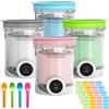 DAZZTIME Contenitori per Gelato,4 Pezzi Contenitore Creami per Macchina da Gelato Ninja Creami,Accessorio per Contenitore per Gelato Ninja NC700/NC701,Vaschette per Gelato,Senza BPA