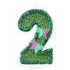 mciskin 2 candele di compleanno con farfalla glitterata, verde numero 2 candele per torta, decorazioni per il 2° compleanno per ragazze, candele a tema farfalla, decorazioni per torte per ragazze e donne