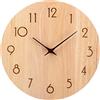 VIVILINEN Orologio Da Parete Legno Rotondo Da 12 Pollici A Batteria Per Cucina Da Ufficio, Camera Da Letto, Ecc