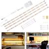 WOBANE - Striscia luminosa a LED per la cucina, sottopensile, da 2 metri, 4 x 50 cm, con interruttore e spina da 12 V, 1200 lm, adatta per vetrine, scrivanie e per la TV, bianco chiaro caldo, 2700 K