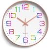 CIOXSOIO 30cm (12 pollici) Orologio da Parete Silenzioso, Senza Ticchettio Movimento al Quarzo, Numeri 3D Facile da Leggere Orologio da Muro, Orologio a Parete per Camera da Letto, Soggiorno, Cucina