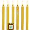 Apis Ibérica Candele di Miele 100% Cera d'Api Naturale Spagnola - Aromaterapia Rilassante - 6 candele - Decorazione - EcoFriendly - Senza Tossine - Origine Spagna - Rituale Magico Buona Fortuna 11/22