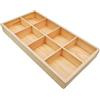 Anktily Scatola Divisoria di Stoccaggio in Legno Grezzo, Scatola Espositiva Vetrina a 8 Scomparti, Organizer per Calzini, Custodia di Stoccaggio per Biancheria Intima, Vassoio Espositivo in Legno per