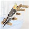 ZYYRSS Scala in legno per uccelli, supporto per gabbia per pappagalli, scaletta in legno naturale per uccelli, accessori per gabbia per uccelli, per pappagalli, parrocchetti, calopsitte, conuri