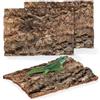 Zerodeko 3 Pezzi Piastre di corteccia Decorative 30 x 20 cm per Terrario | Superficie strutturata da taglio per creare zone di arrampicata e di riposo per lucertole, tartarughe e ragni