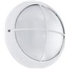 Eglo LED lampada da soffitto esterna Siones 1, lampada da soffitto outdoor, applique in alluminio bianco, vetro strutturato bianco, luce esterna bianco caldo, IP44
