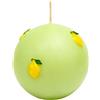 Cereria Di Giorgio - Candela Sfera Decorata con Limoni - Colore Verde Pistacchio - Diametro 10 cm - Lavorazione Artigianale - Spring Collection - Con astuccio regalo