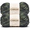 Caron Simply Me Luster - Filato di malachite, 2 confezioni da 170 g, 65% nylon, 35% acrilico, pettinato, #4 (medio), 300 m, per maglia/uncinetto