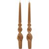 Cereria Di Giorgio - 2 Candele Voluta laccate - Diametro 2.2 cm Altezza 30 cm - Colore Mocha mousse - Durata 10 ore - Standard per candelabro - Home Decor Collection - Artigianale