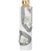 GILDE Vaso da pavimento Cherry Blossom - metallo - grigio bianco - altezza 57 cm x diametro 16 cm - effetto metallico pulito