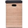 JE CHERCHE UNE IDÉE Je CHERCHE Une Idee - RG0041 - Cesto Portabiancheria 36x36x58 cm in Poliestere con Coperchio - Design Effetto Legno - Ideale per Bagno o Camera - Pratico e Estetico - Marrone