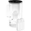 Wessper Caraffa Filtrante vetro 2L, indicatore LED, 2 filtro classic - Nero | caraffa vetro con filtro acqua potabile, senza BPA, brocca acqua filtrante classic carboni attivo