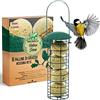 Mice&Co Mangiatoia per Uccelli da Esterno con Palle di Grasso - Casetta per Uccellini Giardino con Sfere di Lardo I Pack 1 Mangiatoia per Volatili e 12 Palline di Cibo