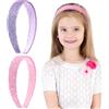COMNICO 2 fasce per capelli glitterate per ragazza, simpatiche e scintillanti, larghe e spesse