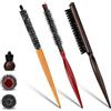 Roinaid 3 spazzole per capelli rotonde, in nylon, piccole, professionali, rotonde, per capelli, rotonde, per capelli sottili, ponytail barba, ricci, spazzola rotonda