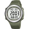 Hearkent Orologio impermeabile contapassi per anziani senza Bluetooth, nessuna app necessaria, con contapassi, contapassi, contapassi e grandi cifre LCD (verde)