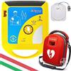 AIESI AMI ITALIA® Defibrillatore semiautomatico SAVER ONE con batteria non ricaricabile e coppia di piastre per adulti, Garanzia 6 anni, Made in Italy