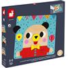 Janod - Gioco Educativo Magnetico - 30 Pezzi Magnetici Giganti - Sviluppa la Motricità Fine - Gioco Didattico in Legno - Da 2 Anni in Su, J08035