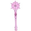 SAFIGLE Fiocco di neve magico: bacchetta magica a LED, per feste di ghiaccio, cosplay, Natale, Halloween, accessori per feste, senza batteria, 32 cm, rosa