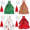 QIZHIQIAMY Vestiti di Natale per Bambole, Set di 4 Costume Natalizio per Bambola, Vestiti per Bambole Elfo di Natale, Vestiti e Accessori per Bambola da 11,5 Pollici, Regali di Compleanno e di Natale
