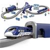 Wdmiya Treno Elettrico per Bambini 3 4 5 6 7 8 Anni, 66 Pezzi Pista per Auto Flessibile con Veicoli da Costruzione, Gioco su Pista, Giocattolo Educativo Natale Regalo Bambino