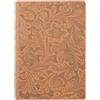 Progressio Diario/Taccuino a righe in pelle design floreale - Made in italy - dimensione 12