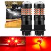 Sidaqi P27/7W 3157 Lampadine LED rosse per fanali posteriori 12-30V 21W 42SMD 3030 Chip 3057 T25 LED per luce freno/parcheggio/luci di posizione Fendinebbia posteriori-2 pezzi