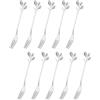 QUARKZMAN 10pcs Acciaio Inox Foglio Aperitivo Forchetta 4.8 Pollice Stoviglie Dessert Cocktail Scelta Mini Torta Frutta per Casa Festa, Argento