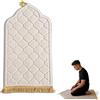 Zinueen Seccade - Tappeto da preghiera imbottito in stile turco, morbido e spesso, per Ramadan, Umrah, Tespih Islam, tappeto da preghiera per Go, Namazlik (65 x 110 cm) (colore crema)