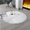 linmopm Tappeto in finta pelliccia di pecora a pelo lungo, soffice e peloso, bianco, 9 x 0,9 m, per camera da letto, letto, pavimento, soggiorno, peluche rotondo ad alta densità, super copridivano