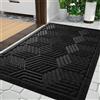 Yimobra Tappetini antisporco per interni ed esterni, antiscivolo, lavabili e resistenti alle intemperie, per ingresso ed esterni, 75 x 43 cm, colore nero