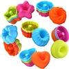 To Encounter Confezione da 24 Stampi in Silicone Antiaderenti, 6,9 cm, per Ciambelle, Muffin, Gelatina, Bagel - Forno a Microonde, Lavabili in Lavastoviglie