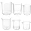 LYIMCHONG 6 Pz Misurino Graduato Silicone, 25/50/100/150/250/500 ml Bicchiere Dosatore Dosatori, Misurino ML in Silicones, Misuratore Misurini in Silicone per Resina Epossidica Stampi Cucina Laboratorio