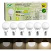 GY Lampadine LED E14 Dimmerabili, 4.9W (equivalenti a 60W), Lampadine LED G45 Attacco Piccolo, 4000K Luce Bianca Naturale, 807 Lumen, Luminosità Regolabile, Certificazione CE, Confezione da 6 Pezzi