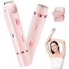 PORFOYO Rasoio elettrico intimo donna 2 in 1 rasoio elettrico donna IPX7 impermeabile donna zona intima, bikini trimmer, rasoio bagnato e asciutto per viso, corpo, gambe, braccio