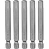 QUARKZMAN 5pz H6,0 Chiavi a Brugola per Punte da Trapano 6mm Punte Metriche Piane 1/4 Attacco Esagonale 65mm (2,56) Punta Cacciavite Esagonali Magnetico Lungo Industriale per Viti