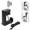 Kiwifotos 2in1 Headphone Stand Under Desk Headset Holder, Headphones Hook Hanger Mount for Desk, PC Gaming Accessories with 4 Ports USB Hub Organizer - Black