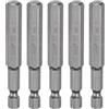 QUARKZMAN 5pz H8,0 Chiavi a Brugola per Punte da Trapano 8mm Punte Metriche Piane 1/4 Attacco Esagonale 65mm (2,56) Punta Cacciavite Esagonali Magnetico Lungo Industriale per Viti