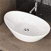 Waschbecken24 Lavabo da appoggio | qualità premium | facile installazione | design moderno (55 x 34 x 17 cm, bianco/A690)