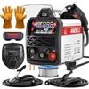 ANDELI 135A 4-in-1 Saldatore compatto con Filo animato MIG/MAG & PULSO - Set completo 230V con Casco e Guanti - Ampio display LED e sinergia - Per MIG, TIG Lift & MMA - Pronto all'uso
