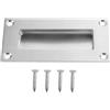 MiJunHD Maniglie da incasso a filo per porte in acciaio inox e mobili, 2 pezzi, 102 x 51 mm, maniglie rettangolari per porte interne e armadio