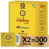 Passalacqua Caffè Manhoa - 300 Cialde ESE 44mm (due confezioni da 150)| Tostatura Autentica Napoletana 75% Arabica | Dolce e Aromatico con Note di Miele, Cioccolato e Caramello | Made in Italy