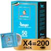 Passalacqua Caffè Deup Decaffeinato - 200 Cialde ESE 44mm (4 confezioni da 50) | Tostatura Autentica Napoletana Miscela 80% Arabica |Intenso e Cremoso con Note di Cioccolato e Miele | Made in Italy