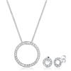 Elli Set di Gioielli Donna Ciondolo Motivo Circolare di Base con Cristalli in Argento Sterling 925